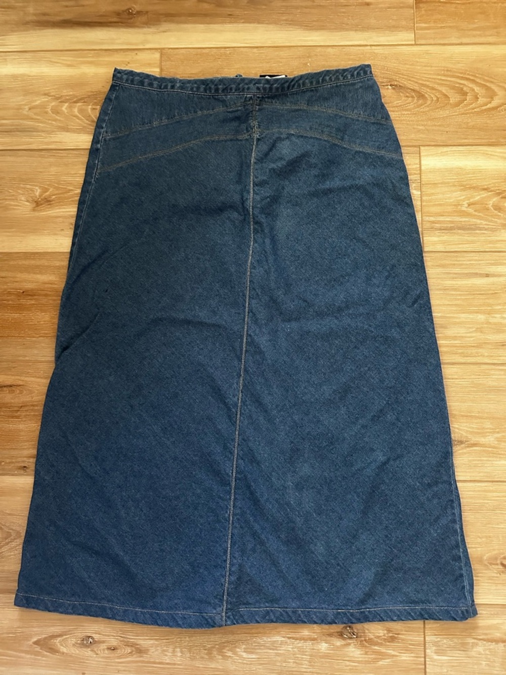 Vintage Blue 70s Midi Denim Skirt 16